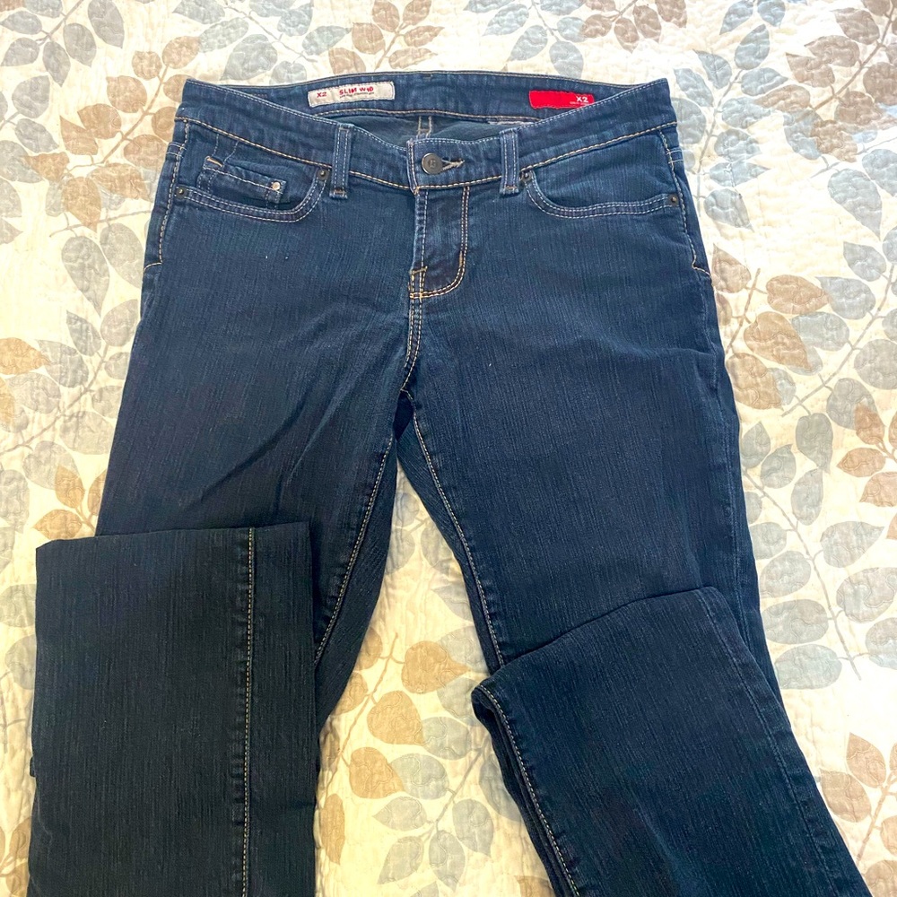 Ladies X-2 Denim pocketed blue Jeans